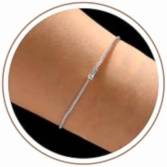 ccwmincc Mothers Day Gifts Birthstone Bracelets for Women Gold Dainty Link Bracelet Birthstone Jewelry Birthday Gifts for Her Mom Wife Girlfriend Anniversary Jewelry