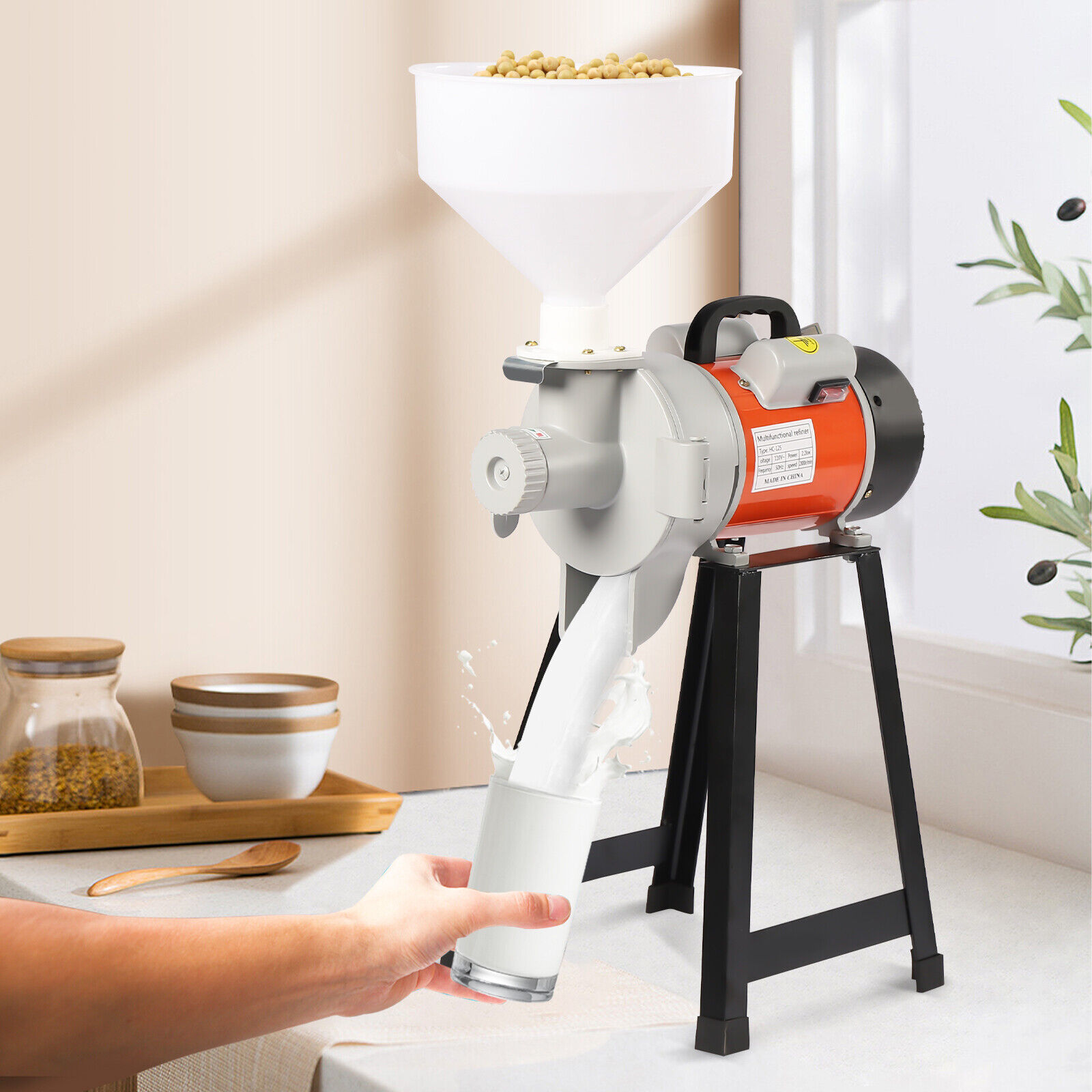 Electric Mill Grinder Rice Corn 2.2KW DIY Bean Wheat Feed/Flour Wet Cereal 110v