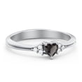thumbnail image 1 of Birthstone Heart Ring with Shoulder Accents - Smokey Quartz (June), 1 of 4