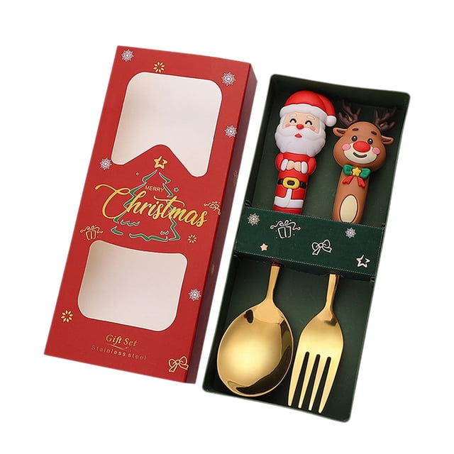 Juego de tenedores y cucharas navideñas Perfecl de Acero inoxidable 2C