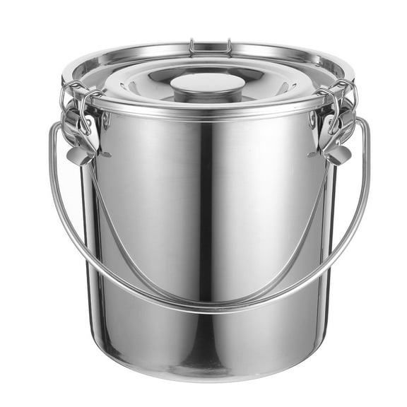LOLIPPYY Stainless Steel Container with Handle, Airtight Seal for Outdoor Food Storage and Liquid Transport, and Portable