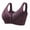 Purple, variant on Seamless Bra for Women Plus Size Front Closure Adjustable Bralette with Lightweight Ice Silk Fabric and Wirefree Design for Daily Wear