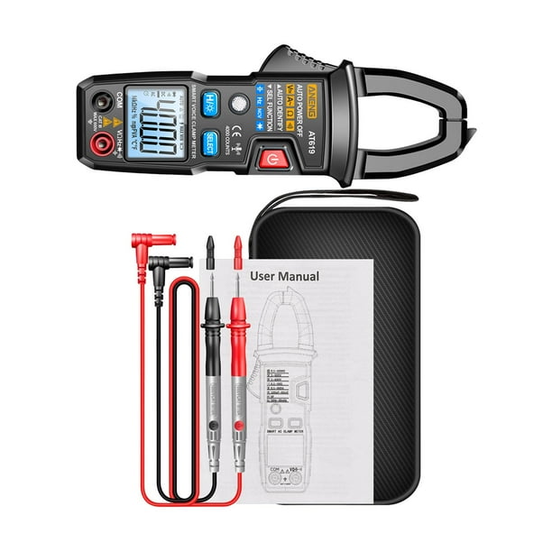 Pinza amperimétrica digital DYNWAVEMX AT619 Multímetro LCD 600V DC Hz