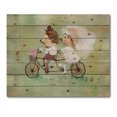 thumbnail image 3 of Designart 'Wedding Couple of Hedgehogs Riding A Bike' Traditional Print on Natural Pine Wood, 3 of 5