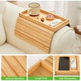 thumbnail image 5 of Bamboo Couch Cup Holder Arm Tray for Snack and Phone, 5 of 11