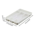 thumbnail image 5 of Vntub 4 Compartment Silverware Drawer Organizer Tray, Storage Container for Kitchen, Utensil Divider for Spoons Forks Knives Tableware（2PCS）, 5 of 5
