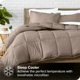 thumbnail image 3 of Bare Home 8-Piece Bed-in-a-Bag - Split California King, Taupe with White Sheet Set, 3 of 8
