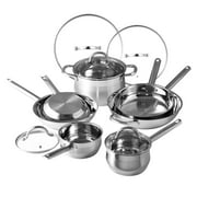 Gourmet by Bergner - 12 Pc Stainless Steel Pots and Pans Cookware Set, 12 Pieces, Polished