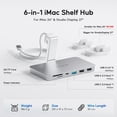 thumbnail image 2 of iMac Accessories for i-Mac 2021/2023/2024, PULWTOP USB C Hub for iMac with USB A/C 10Gbps, Hub for M1/M3/M4, 2 USBA 2.0, SD/TF Card Reader for iMac24 inch & Studio Display 2 Sliver, 2 of 4