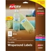 "Avery(R) Durable Water-Resistant White Wraparound Labels 22845, 9-3/4"" x 1-1/4"", Pack of 40"