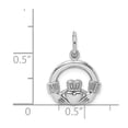 thumbnail image 4 of FB Jewels 14k White Gold Claddagh Charm, 4 of 4