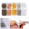 thumbnail image 3 of Suministros de herramientas para hacer aretes, 1128 piezas de anillos para hacer joyas, anillos de salto, accesorios de joyería, kit para hacer joyas elaborado con cuidado, 3 of 10