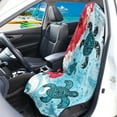 thumbnail image 2 of Binienty Sea Turtle Sweat Towel Car Seat Cover for Post Workout Gym Tropical Hibiscus Beach Towel Car Seat Covers Front Seats Universal for Cars SUV Truck, 2 of 7