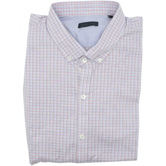 Zachary Prell Men's Pink Check Drozdov Button Down Shirt Dress - XXXL