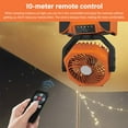 thumbnail image 6 of PEPWELL 20000mAh Portable Camping Fan - 5-Speed 270° Rotation, LED Light, Remote Control, Hook, Power Bank Function, for Tent/Outdoor Camping/Fishing, 6 of 12