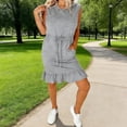 thumbnail image 2 of Camisas de Vestido de Mujer Manga Larga con Capucha Cuello Estirado Vestido para Uso Diario, Fechas, Desplazamientos Y Vacaciones, 2 of 7