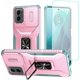 thumbnail image 1 of wonima11 Case for Moto G 2024 5G Case, Moto G Play 5G 2024 with Tempered Glass Screen Protector and Slide Camera Cover, Rotated Ring Car Mount Holder Cover for Motorola Moto G Play 5G 2024 PC Pink, 1 of 1