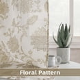 thumbnail image 6 of DriftAway Kitchen Curtain Floral Tier Linen Short Pinstripe Cafe 24 Inch Length for Living Room Bathroom Freda Farmhouse Rustic Curtains Rod Pocket 2 Panels Taupe, 6 of 8