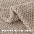 thumbnail image 4 of Whale Flotilla Fuzzy Fleece 50"x70" Throw Blanket for Couch, Fluffy Warm Soft Jacquard Blankets for Fall Winter, Lightweight and Cozy, Camel, 4 of 10