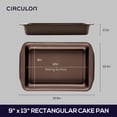 thumbnail image 2 of Circulon Nonstick Bakeware 9-Inch x 13-Inch Rectangular Cake Pan, Chocolate Brown, 2 of 10