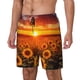 thumbnail image 1 of Fotbe Sunset Golden Sunflower Field Traje de Baño para Hombre – Shorts de Natación de Secado Rápido con Forro y Bolsillos-X-Large, 1 of 6