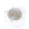 thumbnail image 2 of Vintage Fascinators Hats Handmade Headwear Cocktail Tea Party Hat Pillbox Hat Hair Clip with For Women Girls, 2 of 2