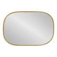 thumbnail image 2 of Kate and Laurel Caskill Decorative Rounded Edged Rectangular Frame Wall Mirror, 24 x 36 Inches Gold, Mid-Century Modern Capsule Mirror for Wall, 2 of 7