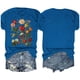 thumbnail image 4 of Blusas de Verano de las Mujeres Flor Impresa Cuello Redondo Manga Corta Superior, Verano Superior de las Mujeres, 4 of 8