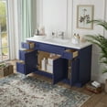 thumbnail image 4 of 57 in. W x 21 in. D x 32.5 in. H Bath Vanity Cabinet without Top in Blue, 4 of 5