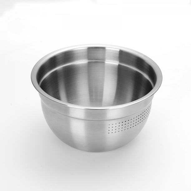 Rush Stainless Steel Rice Washing Bowl with Strainer, Kitchen Strainer