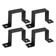 thumbnail image 3 of 2PCS or 4PCS U-Type Metal Bracket for Square Pipe Clamp - Black Carbon Steel Connector for Railings, Stairs, and Water Pipes, 3 of 7