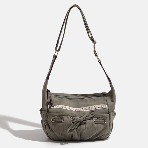 2025 nuevo diseñador bolso de hombro Casual para mujer Y2K ropa de calle estética bolso con cordón bolso cruzado Vinage bolso vaquero