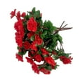 thumbnail image 2 of 4 manojos de flores artificiales de seda sintética, rododendros, decoración reutilizable. Rojo, 2 of 9