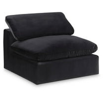 Meridian Furniture Comfy Black Velvet Armless Chair