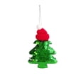 thumbnail image 2 of Adorno de lazos de lentejuelas de Navidad | Decoración colgante con purpurina multicolor | Plástico, 9x8cm | Detalles festivos de árbol de Navidad, coche y hogar | Decoración navideña elegante y, 2 of 6