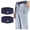 Blue+Blue, variant on WHIPPY No Buckle Elastic Belts for Men Women Black Invisible Stretch Belt for Jeans Pants