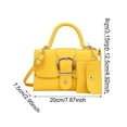 thumbnail image 6 of Stylago Mini Satchel Purses with Pouch Womens Fashion Leather Crossbody Shoulder Bags Ladies Shopping Phone Tote Bag Yellow, 6 of 6