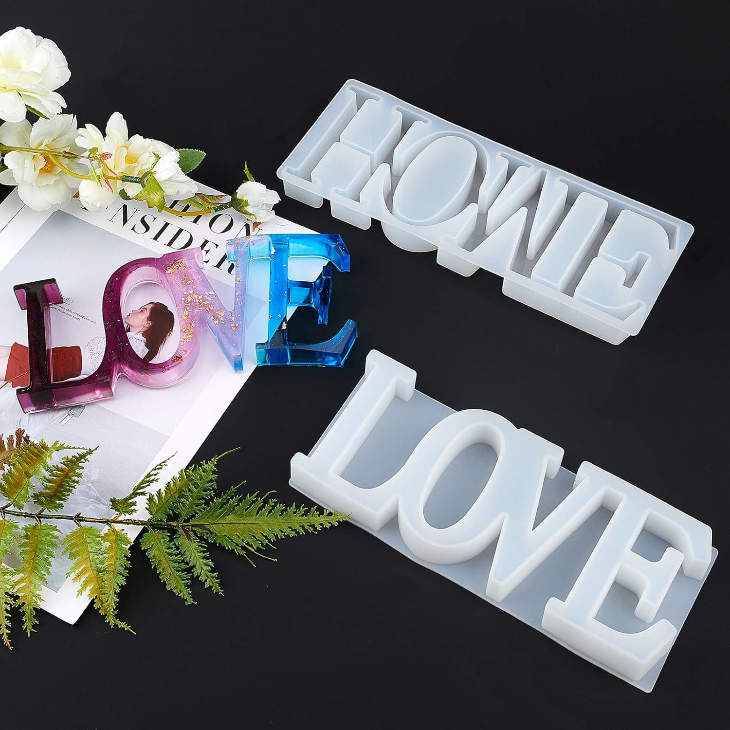 279PCS Love Home Resin Silicone Mold Resin Word Mould Epoxy Resin Moulds Jewelry Making Tool DIY
