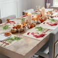 thumbnail image 5 of Pink Merry Christmas Flamingo Placemats Set of 4, Tropical Coconut Tree Table Mats Washable Heat-Insulation Non-Slip Place Mats for Kitchen Dinner Table Indoor Outdoor Decor,13x19 Inch, 5 of 9