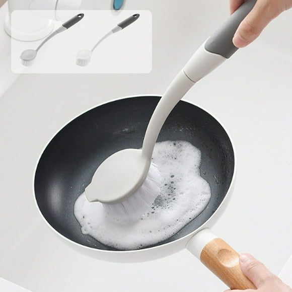 kkbbma 2Pcs Kitchen Dish Brush Savings Clearance - Dishwashing Brush With Handle Stiff Bristles Dishwashing Brush With Built-in Spatula Dishwashing Brush For Cleaning Cutlery Pots And Pans