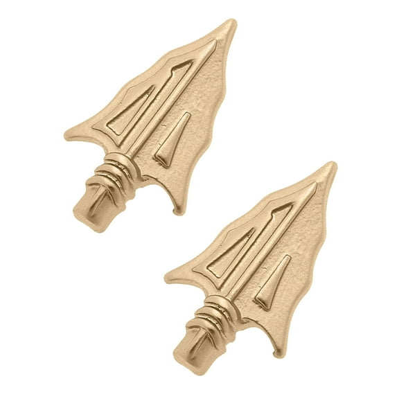 Women' CANVAS Style Florida State Seminoles 24K Gold Plated Stud Earrings