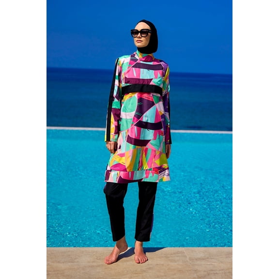 Rivamera Black Full Coverage Burkini Set For R2511