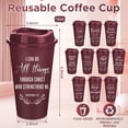 thumbnail image 2 of Tazas de café Skylety Bible Verse, 16 onzas, reutilizables, paquete de 20 unidades, color burdeos, 2 of 7