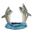 thumbnail image 2 of Ocean Marine Byron Bay Twin Great White Sharks Rising Above Water Wine Holder, 2 of 10