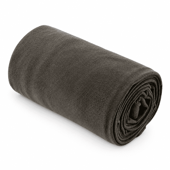 FURMORA Lightweight Soft Fleece Sleeping Bag Liner, Sleeping Sack Sheet, Cushion Thermal Outdoor Camping Blanket for Business, Jogging, Travel, Adult, Gray