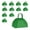 Green, variant on Windy City Novelties Metal Cowbell Noise Makers - 3 Inch - 12 - Pack - Green