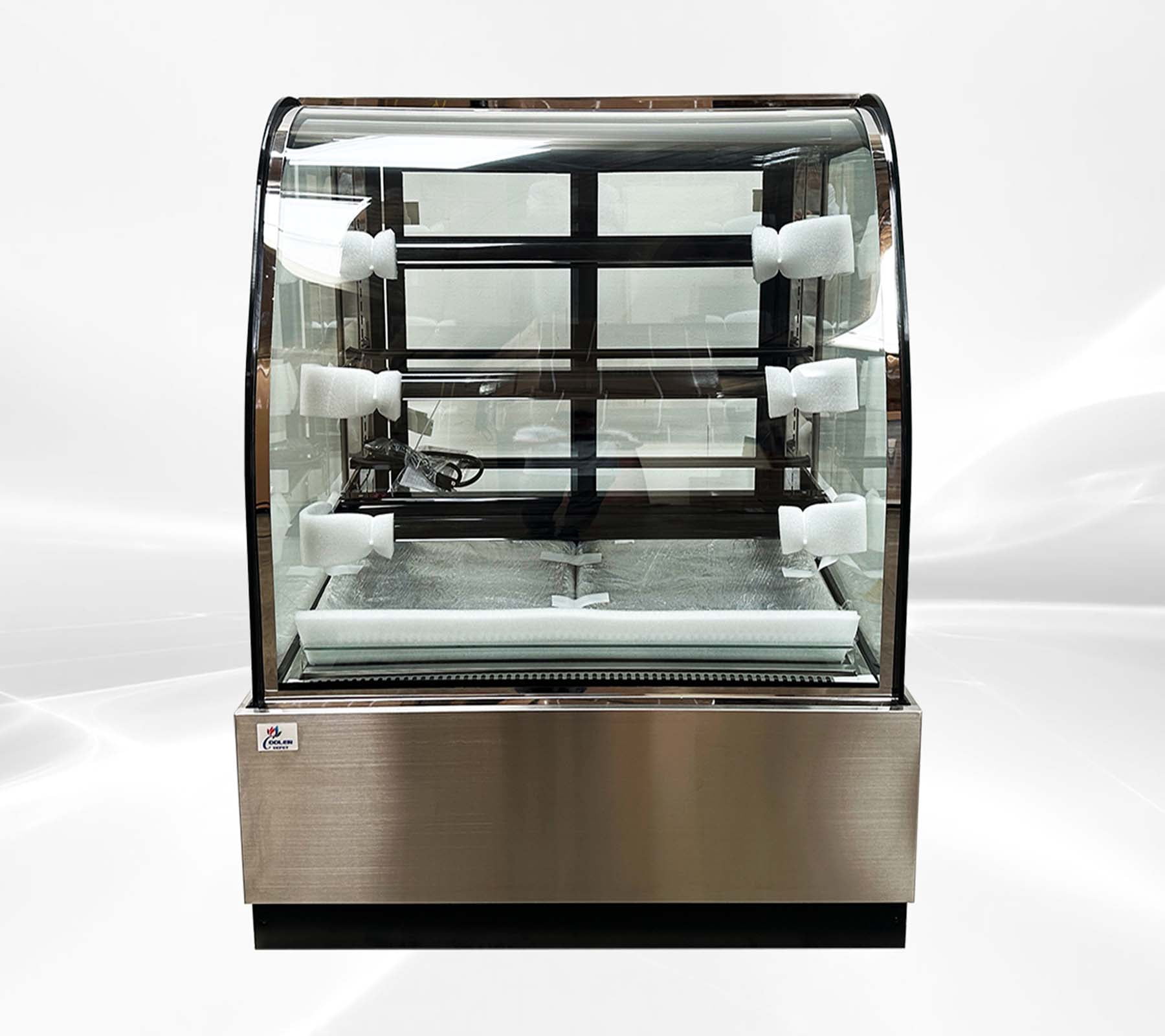 36" Commercial Curved Glass Refrigerated Bakery Display Case, Cake Showcase Refrigerator, ETL Certified