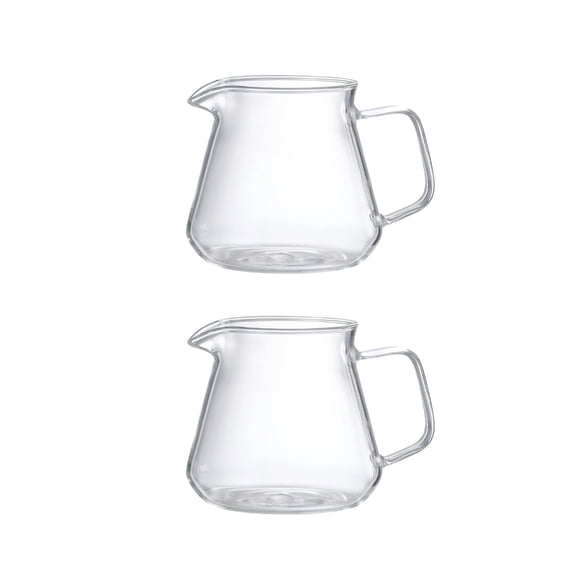 Transparency Glass Coffee Pot MultiPurpose Coffee And Tea Maker Server Carafe With 300/500ml Capacity for Home Use 2PCS