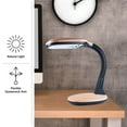 thumbnail image 5 of Lavish Home Natural Sunlight Desk Lamp with Adjustable Gooseneck, Woodgrain, 5 of 8