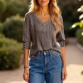 thumbnail image 7 of V Neck Long Sleeve Shirts for Women Lightweight Tunic Sweaters Casual Loose Tops, S, 7 of 7